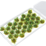 Maxbell 32Pcs Miniature Flower Cluster for DIY Model Sand Layout Model Decoration Green