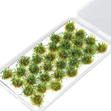 Maxbell 32Pcs Miniature Flower Cluster for DIY Model Sand Layout Model Decoration Green