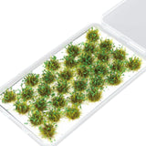 Maxbell 32Pcs Miniature Flower Cluster for DIY Model Sand Layout Model Decoration Green