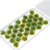 Maxbell 32Pcs Miniature Flower Cluster for DIY Model Sand Layout Model Decoration Green