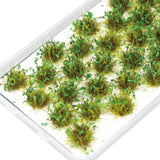 Maxbell 32Pcs Miniature Flower Cluster for DIY Model Sand Layout Model Decoration Green