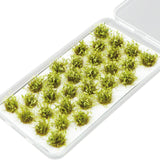 Maxbell 32Pcs Miniature Flower Cluster for DIY Model Sand Layout Model Decoration Light Green