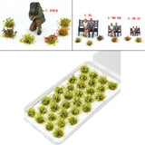 Maxbell 32Pcs Miniature Flower Cluster for DIY Model Sand Layout Model Decoration Light Green