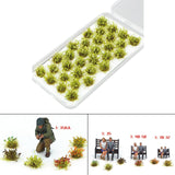 Maxbell 32Pcs Miniature Flower Cluster for DIY Model Sand Layout Model Decoration Light Green