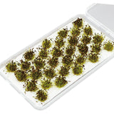 Maxbell 32Pcs Miniature Flower Cluster for DIY Model Sand Layout Model Decoration Withered Green