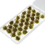Maxbell 32Pcs Miniature Flower Cluster for DIY Model Sand Layout Model Decoration Withered Green