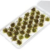 Maxbell 32Pcs Miniature Flower Cluster for DIY Model Sand Layout Model Decoration Withered Green