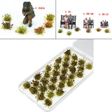 Maxbell 32Pcs Miniature Flower Cluster for DIY Model Sand Layout Model Decoration Withered Green
