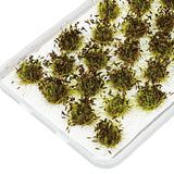 Maxbell 32Pcs Miniature Flower Cluster for DIY Model Sand Layout Model Decoration Withered Green