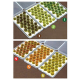 Maxbell 32Pcs Miniature Flower Cluster for DIY Model Sand Layout Model Decoration Withered Yellow