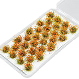 Maxbell 32Pcs Miniature Flower Cluster for DIY Model Sand Layout Model Decoration Withered Yellow