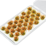 Maxbell 32Pcs Miniature Flower Cluster for DIY Model Sand Layout Model Decoration Withered Yellow
