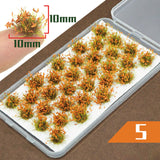 Maxbell 32Pcs Miniature Flower Cluster for DIY Model Sand Layout Model Decoration Withered Yellow