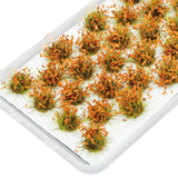 Maxbell 32Pcs Miniature Flower Cluster for DIY Model Sand Layout Model Decoration Withered Yellow