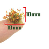 Maxbell 32Pcs Miniature Flower Cluster for DIY Model Sand Layout Model Decoration Withered Yellow