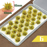 Maxbell 32Pcs Miniature Flower Cluster for DIY Model Sand Layout Model Decoration Yellow
