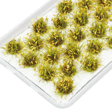 Maxbell 32Pcs Miniature Flower Cluster for DIY Model Sand Layout Model Decoration Yellow