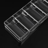 Maxbell Acrylic Chips Case Holds 100 Chips Holder 5 Grids Organizer for Party