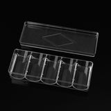 Maxbell Acrylic Chips Case Holds 100 Chips Holder 5 Grids Organizer for Party