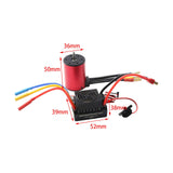 Maxbell S3650 Brushless Motor with 60A Brushless ESC for 1/10 RC Car 1:10/ 1/8/1/10 2300kv