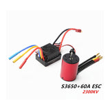 Maxbell S3650 Brushless Motor with 60A Brushless ESC for 1/10 RC Car 1:10/ 1/8/1/10 2300kv
