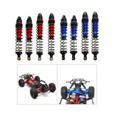 Maxbell 4 Pieces 1:10 Scale RC Car Shock Front Rear Shock Absorber CNC Machined red