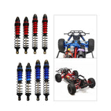 Maxbell 4 Pieces 1:10 Scale RC Car Shock Front Rear Shock Absorber CNC Machined red