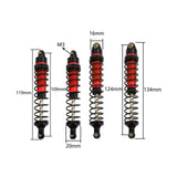 Maxbell 4 Pieces 1:10 Scale RC Car Shock Front Rear Shock Absorber CNC Machined red