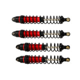 Maxbell 4 Pieces 1:10 Scale RC Car Shock Front Rear Shock Absorber CNC Machined red