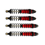Maxbell 4 Pieces 1:10 Scale RC Car Shock Front Rear Shock Absorber CNC Machined red