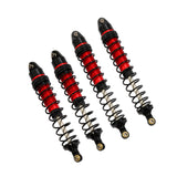 Maxbell 4 Pieces 1:10 Scale RC Car Shock Front Rear Shock Absorber CNC Machined red