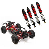 Maxbell 4 Pieces 1:10 Scale RC Car Shock Front Rear Shock Absorber CNC Machined red