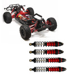 Maxbell 4 Pieces 1:10 Scale RC Car Shock Front Rear Shock Absorber CNC Machined red