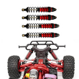 Maxbell 4 Pieces 1:10 Scale RC Car Shock Front Rear Shock Absorber CNC Machined red