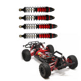Maxbell 4 Pieces 1:10 Scale RC Car Shock Front Rear Shock Absorber CNC Machined red
