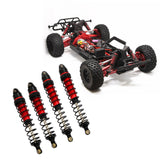 Maxbell 4 Pieces 1:10 Scale RC Car Shock Front Rear Shock Absorber CNC Machined red