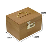 Maxbell Wood Saving Box Treasure Chest Wooden Storage Organizer Box for Kids & Adults