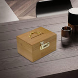 Maxbell Wood Saving Box Treasure Chest Wooden Storage Organizer Box for Kids & Adults