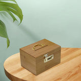 Maxbell Wood Saving Box Treasure Chest Wooden Storage Organizer Box for Kids & Adults