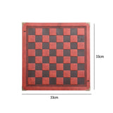 Maxbell Chessboard Mat PU Leather Heat Resistant Chess Pad Mat for Park Game Outdoor Brown