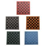 Maxbell Chessboard Mat PU Leather Heat Resistant Chess Pad Mat for Park Game Outdoor Brown