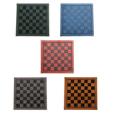 Maxbell Chessboard Mat PU Leather Heat Resistant Chess Pad Mat for Park Game Outdoor Brown