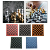 Maxbell Chessboard Mat PU Leather Heat Resistant Chess Pad Mat for Park Game Outdoor Brown