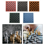 Maxbell Chessboard Mat PU Leather Heat Resistant Chess Pad Mat for Park Game Outdoor Brown