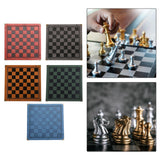 Maxbell Chessboard Mat PU Leather Heat Resistant Chess Pad Mat for Park Game Outdoor Brown