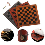 Maxbell Chessboard Mat PU Leather Heat Resistant Chess Pad Mat for Park Game Outdoor Brown