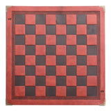 Maxbell Chessboard Mat PU Leather Heat Resistant Chess Pad Mat for Park Game Outdoor Brown