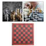 Maxbell Chessboard Mat PU Leather Heat Resistant Chess Pad Mat for Park Game Outdoor Brown