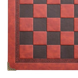 Maxbell Chessboard Mat PU Leather Heat Resistant Chess Pad Mat for Park Game Outdoor Brown