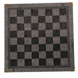 Maxbell Chessboard Mat PU Leather Heat Resistant Chess Pad Mat for Park Game Outdoor Gray